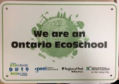 Poster saying "we are am Ontario EcoSchool"